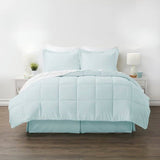 Full Size Microfiber 6-Piece Reversible Bed-in-a-Bag Comforter Set in Aqua Blue