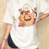 Fall Reading Ghost Graphic Top