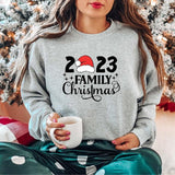 Family Christmas 2023 Sweatshirts, Matching Family X-mas Party Sweater, Parents Holiday Hoodie, Cousin Squad X-mas Gift Long Sleeve.