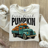 Farm fresh pumpkins Sweater, Retro fall Shirt Cotton Menswear pumpkin crewneck