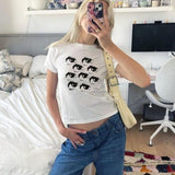 Female Gaze y2k Baby Tee, Vintage Grunge Tee, Lightweight Unisex Cotton Fashion