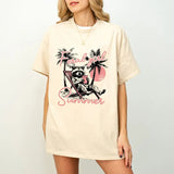 Feral Girl Summer Shirt, Summer Shirt Design, Summer Graphic Shirt, Sublimation T-Shirt, Beach Shirt, Funny Raccoon Shirt Design