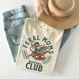 Feral Moms Soc!al Clu.b Shirt, Vintage Graphic Tee, Feral Mom Gift, Somebody's Feral Wife, Mother Life Tshirt, Trendy Mom Apparel, Top Womenswear