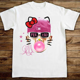 Ferxxooo Pink Kitty  BUBBLE GUM Cute Rap Tee
