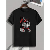 Firefighter's Graphic Tee - Men's Casual Comfy Summer T-Shirts with Fun Print Design - Breathable, Soft, and Relaxed Fit Clothing for Guys Made in USA