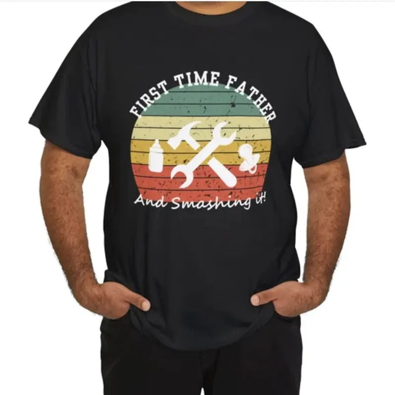 First Fathers day gift, gift for dad, new dad gift, fathers day tshirt, First fathers day, retro tshirt, daddy gift, gift for first time dad