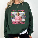 First Lady For Christmas Sweatshirt Shirt, Christmas Gifts For Her, Funny Elon Musk Shirt, Vintage Shirt, Christmas 2024 Tee