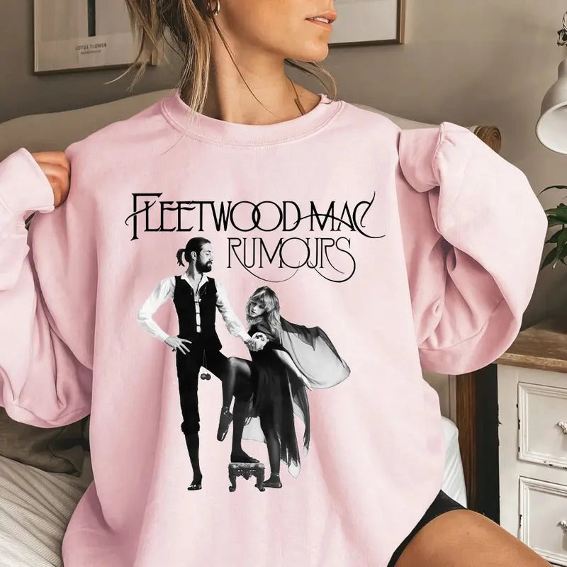 Fleetwood Mac Shirt Sweatshirt Hoodie, Classic Rock Shirt, Soft Rock Vintage Gift Sweatshirt, Gift For Couple Hoodie
