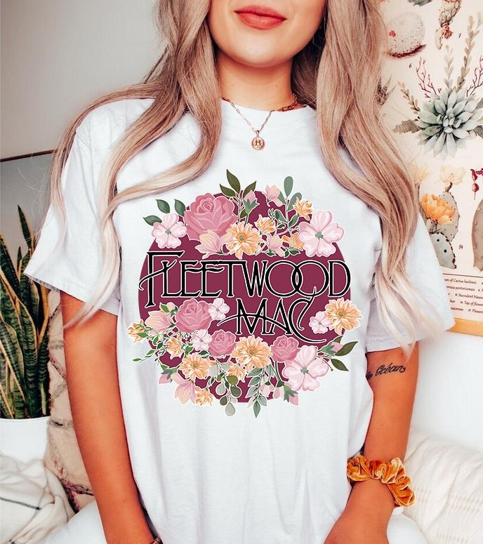Fleetwood Mac Shirt Sweatshirt Hoodie, Stevie Nicks Floral Shirt, Country Music Tee, Vintage Rock Band Sweatshirt, Rock Lover Gifts
