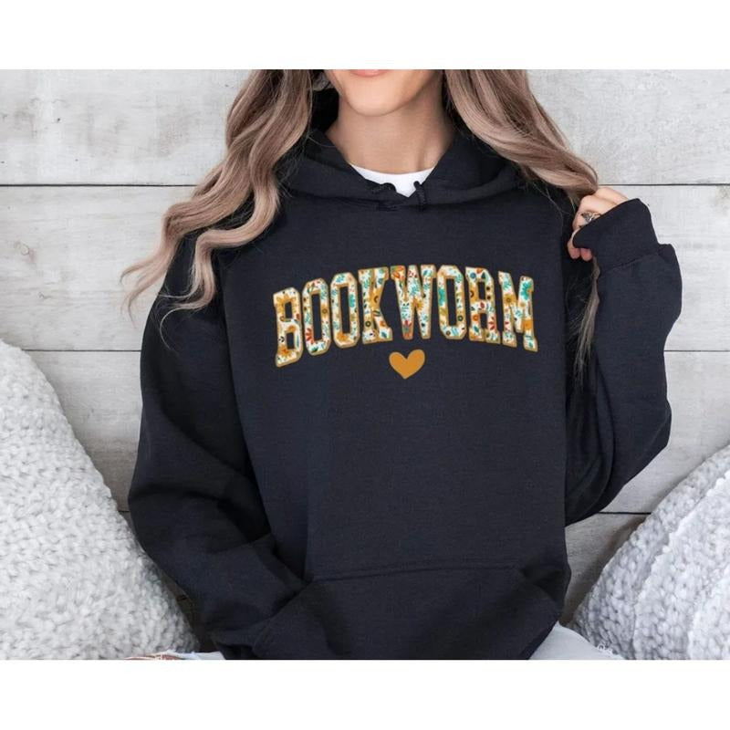 Floral Book Bookworm Sweatshirt, Wildflowers Book Hoodie, Book Lovers, Teacher Sweater, Gift For Book Lover, Library, Reading Book Shirt, Back To School, Unisex Sweater Pullover Tee