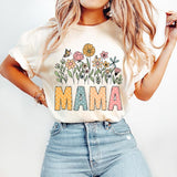 Floral Mama T-Shirt, Mother's Day T-Shirt, Wildflowers T-Shirt, Flowers T-Shirt, Mama Shirt Polka Dots