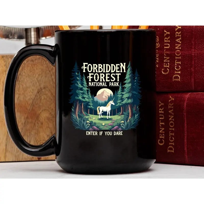 Forbidden Forest Mug, Magical Coffee Cup, Wizarding Fans Mug, Wizard Fans Mug, Reader Mug, Magic Wizard Mug, Fantasy Book Lover Gift