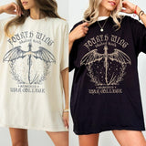 Fourth Wing Dragon Rider Basgiath War Collage Oversized Vintage Shirt Fantasy gift for Book Lover fandom merch Voilet Xaden Riorson Booktok