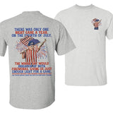 Fourth of July Night Game T-Shirt, Patriotic Baseball Graphic Tee, Independence Day Fireworks Design, Vintage Sports Quote Shirt, Unisex Cotton Apparel for Men and Women
