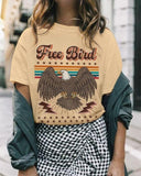 Free Bird T-Shirt, Oversized Tee, Trendy TT-Shirt, Hippie Floral Tee swampdonkey shirt