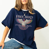 Free Bird Tee, Old School Band T-shirt, Music Shirt, Rock Band Tee, Oversized Trendy Shirts