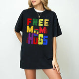 Free Mom Hugs T-Shirt, Proud Mom Apparel, Rainbow Gay Pride T-Shirt, Lgbtq Proud Parent Shirt, Equality Gifts, Rainbow Heart Shirt, Proud Tee