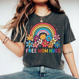 Free Mom Hugs T-Shirt, Proud Mom Apparel, Rainbow Gay Pride T-Shirt, Lgbtq Proud Parent Shirt, Equality Gifts, Rainbow Heart Shirt