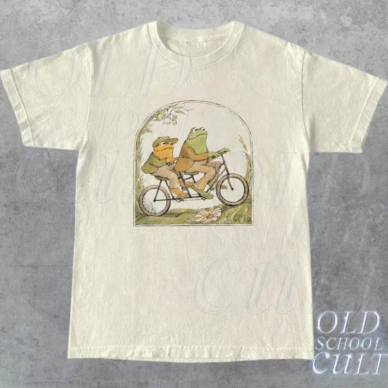 Frog 90s Vintage T-Shirt, Retro Toad Graphic Shirt, Retro Book Lovers Shirt, Cute Frog Gift, Funny Classic Shirt, Unisex Oversize Cotton Tee