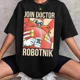 Funny Dr Eggman Shirt Son1c Merch Unisex Streetwear shirt, Join Doctor Robotnikk Dr.Eggman Shirt, Funny Dr. Eggman Meme T-Shirt - Funny Shadow the Hedgehog Announcement Quote, 2000s videogame shirt