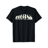 Funny Drummer Gifts Drumming Drums Evolution T-Shirt Made in USA