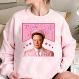 Funny First Lady Elon Funny Pink Stars Vintage Sweatshirt, Elon Pink Funny Hoodie, Funny Trump Shirt, Christmas Gifts