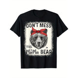 [Funny Mom T-Shirt] Funny Mom Bleached Mothers Day T-Shirt - 100% Cotton, S-XXXL, Black - Halloween Thanksgiving Christmas Gift Made in USA