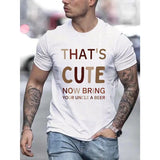 Funny Uncle Print Tee Shirt, Tees For Men, Casual Short Sleeve T-shirt For Summer Made in USA