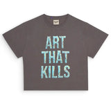 GALLERY DEPT BROKEN ATK TEE distressed washed vintage VINTAGE flowing gold letter print t-shirt