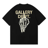 GALLERY DEPT T-shirt skull hand bone finger print T shirt car graphics classic letter slogan print short-sleeved loose casual men and women half-sleeved round neck hip-hop T-shirts Menswear Top Tshirt  Underwear Human Crewneck Shortsleeve Tropical