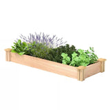 Unfinished, Cedar Wood, Raised, Garden Bed, Planter, 4-ft x 16-inch, Made in USA