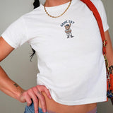 Game Day Baseball Baby Tee, Fantasy Baseball Season, Women's Cute Game Day Crop Top