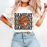 Game Day Basketball T-Shirt, Basketball Mama, Basketball Mom Sports T-Shirt, Faux Sequin Football Season