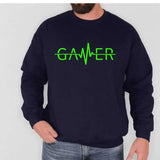 Gamer Sweatshirt Casual Street Style Fleece Fabric Crewneck Pullover Sweatshirt Tops Trendy for Unisex, Perfect Gifts