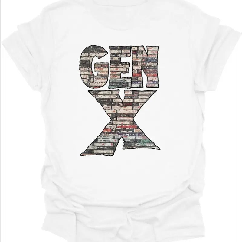 Gen X, 80s Rock Cassettes, Gen X Cassettes Shirt, Retro Gen X T-Shirt, 80's Vibe Tee, Concert Tee, Trending Shirt, Generation X T-Shirt, Unisex T-shirt for Men and Women Classic Cotton