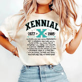 Generation X Ennial Tshirt, Trendy Funny Adult Humor Gen X Tshirt, Funny And Sarcastic, 1977 1985 Birthday, Unisex Short Sleeve Tee, Casual Clothing