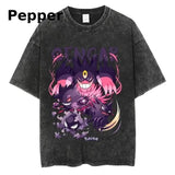 Gengar Graphic T-Shirt, Pokémon Fan Art Tee, Anime Shirt, Vintage Style Top