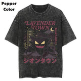 Gengar Lavender Town Vintage Tee, Gengar T-Shirt, Pokemon Graphic Tees, Pokemon Shirt, Unisex Anime Shirt, Menswear Womenswear Streetwear