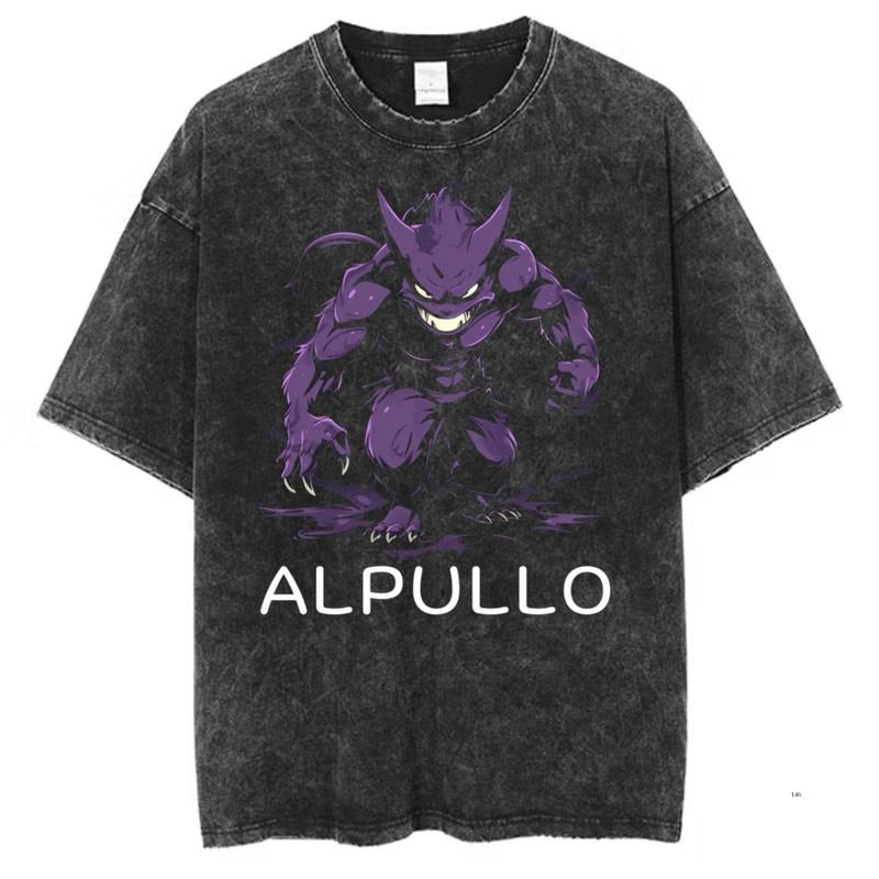 Gengar Vintage Tee, Pokemon Graphic Tee, Alpulllo T-Shirt, Anime Shirt, Gym Shirt, Gift For Pokemon Fans, Menswear Womenswear Streetwear