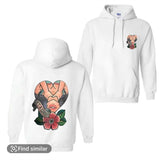 Get A Grip Floral Lady Print Men's T-shirt Hoodie Motorcycle Shirt Cotton Menswear Unisex Domestic Hoodie T-Shirt Underwear Human