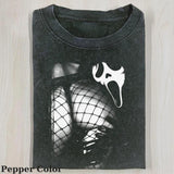 Ghost Face Vintage Tee, Ghost T-Shirt, Meme Cringe Funny Dumb Shirts, Halloween T-shirt, Unisex Movie Shirt, Casual Cotton Tee, Halloween Horror Fan Shirt Menswear Womenswear Streetwear