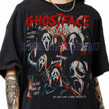 Ghostface Vintage 90s Graphic T-Shirt, Scream Horror Movies Shirt, Ghost Face Classic Retro Tees Gift For Women and Man Unisex T-Shirt Human Menswear Soft, shirt for women