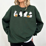 Ghosts with Cat Sweatshirt, Cute Halloween Ghosts Sweatshirt, Cat Lover Ghost Sweatshirt, Halloween Cat Mom Sweatshirt,,Spooky Season Cats Sweatshirt,Cat Person Sweatshirt