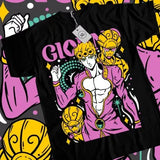 Giorno Giovanna T-shirt JoJo's Bizarre Adventure Anime Manga Gift Shirt All Size