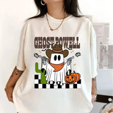 Glen Powell Hallowen Shirt, Ghost Powell Shirt, Halloween Shirt - If You Feel It Chase It Shirt, Glen Powell Halloween Shirt - Vintage Glen Powell Shirt, Not My First Tornadeo Shirt, Twisters Moive Shirt, John Candy T-shirt, Top Womenswear Fabric Printed