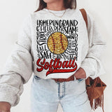 Glitter Softball DTF Transfers - THIS IS NOT A SHIRT