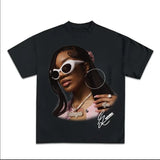 Glo Signature Glasses Big Face Graphic Rap Tee Shirt Streetwear Fashion