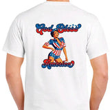God Bless America Pinup Girl Men's T-Shirt in Cotton - Menswear Tshirt Top Casual Crewneck