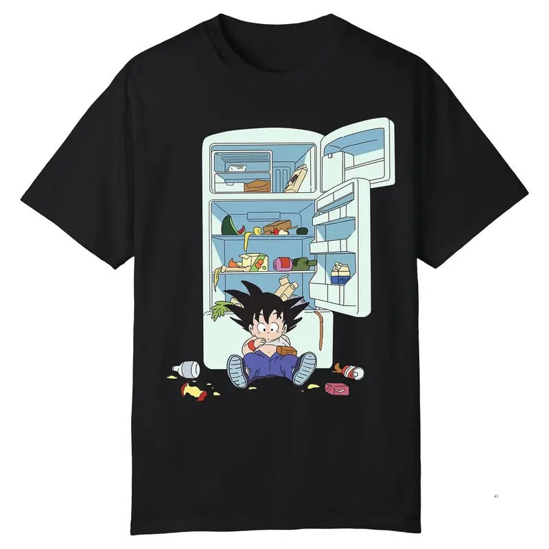 Gokuu Vintage Tee, Dragon Ball Shirt, Goku Attack The Fridge Shirt, Cute Gokuu Shirt, Dragon Ball Z Vintage Anime Shirt, Anime Shirt, Unisex T-Shirt, Gift For Anime Fans