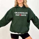 Grandma's Favorite Hoodie Casual Street Style Fleece Fabric Pullover Sweatshirt for Women for Men, Perfect Gift